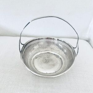 Sterling Pierced Bread basket Bowl